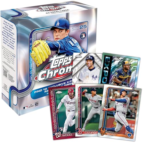 2025 Topps Chrome Baseball Mega Box - Factory Sealed Collectible Cards