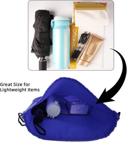 GoodtoU Drawstring Backpack - 48 Pcs Blue Drawstring Bags for Gym & Travel Use
