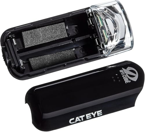 CATEYE HL-EL135N Bike Headlight – Bright 3 LED Bicycle Light with OptiCube™ Lens Technology, Easy Setup FlexTight™ Mount, Multiple Lighting Modes, Battery-Powered Operation, up to 320 Hours Runtime