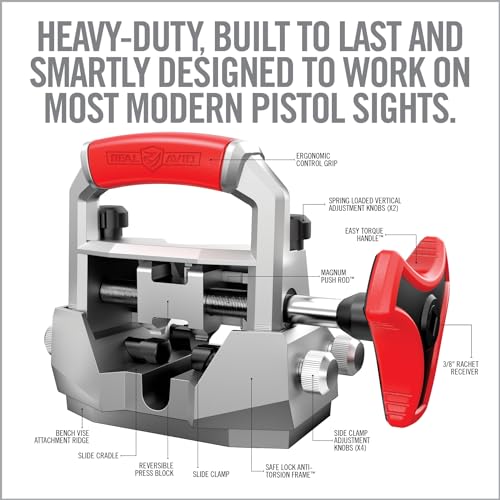 Real Avid Master Handgun Sight Pusher Kit - Grey/Red, Pack of 1