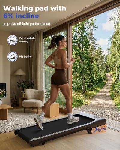 MJWW Smart Walking Pad Treadmill with Incline for Home & Office Workout