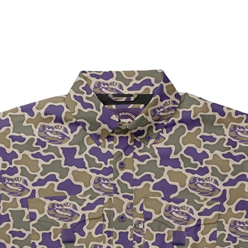Men's Performance Fishing Shirt - LSU Tigers X-Large Team Color Variation