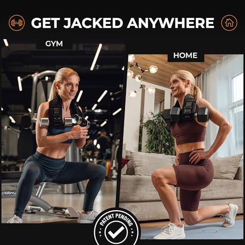 JACKED ASS BELT Black Hip Thrust Belt for Dumbbells & Kettlebells - Premium Glute Workout