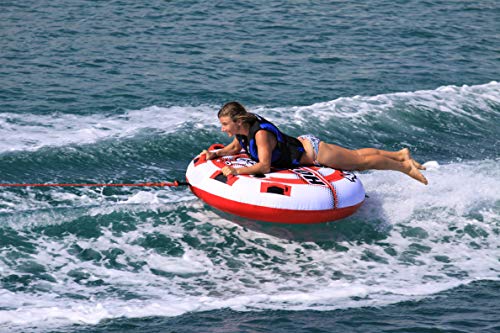 Airhead Hot Shot Towable Tube for Water Sports 1-2 Rider Inflatable Boat Tube