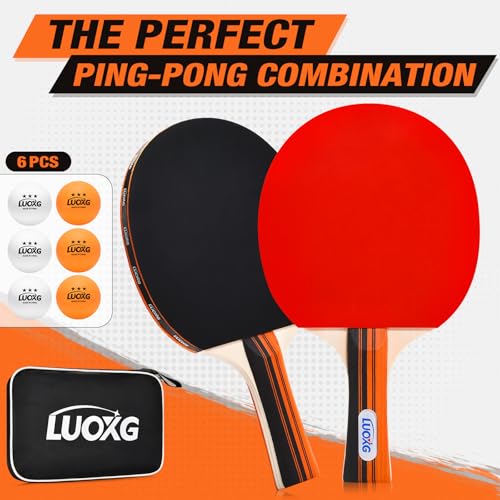 2-Player Ping Pong Paddle Set with Balls and Case for Indoor & Outdoor Play