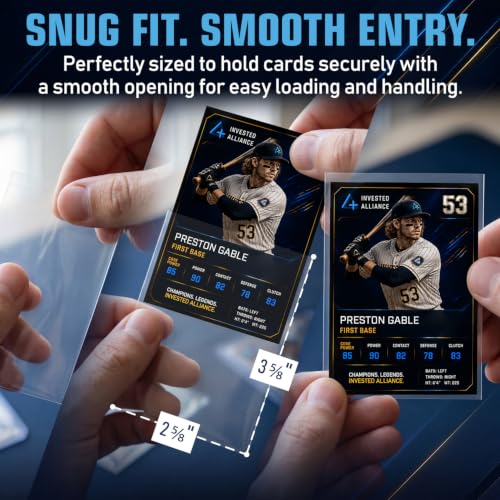 Invested Alliance Standard 10,000 Count Thick & Premium Card Sleeves for Baseball & Football Trading Cards