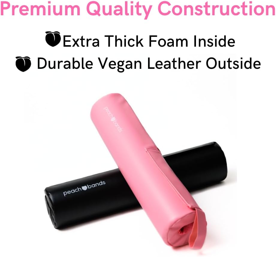 Peach Bands Barbell Pad with Secure Straps for Squats and Hip Thrusts