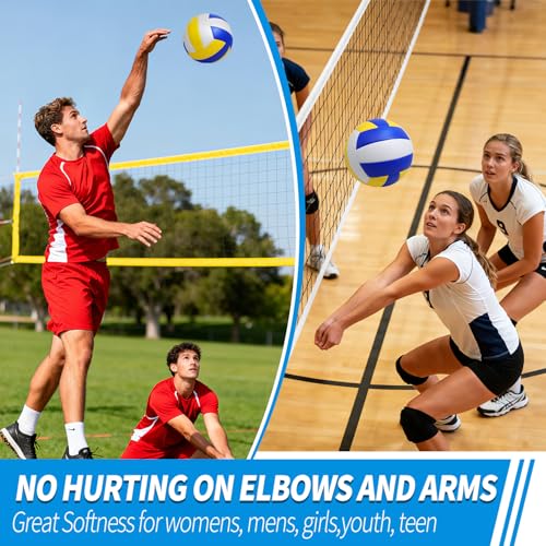 12 Pack Regulation Size 5 Volleyballs for Indoor & Outdoor Play with Pump - Soft & Durable