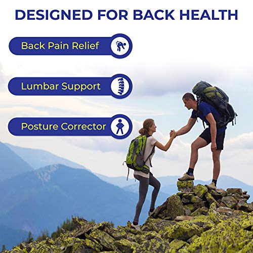 Nada-Chair Back-Up Support & Posture Corrector with CushShins - Black, Converts to Pouch Bag