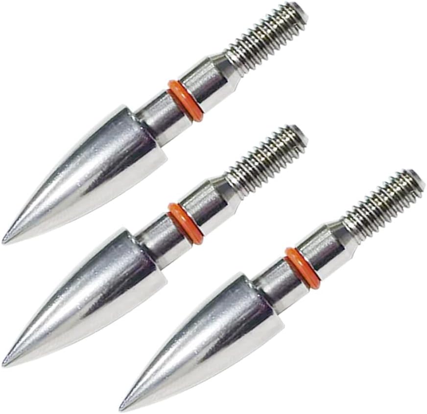 Skiennix Archery Field Points - Stainless Steel Practice Tips for Recurve & Compound Bows | 100-300 Grains
