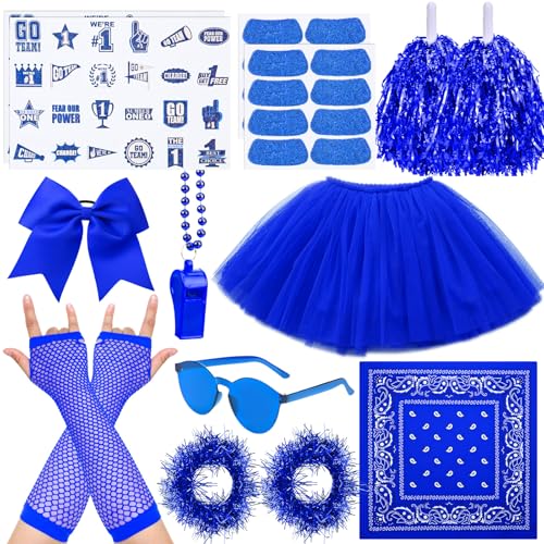 Ramede Blue Spirit Day Kit 21 Pieces Girls Cheerleading & Sports Accessories - Blue / 21