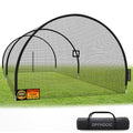 24ft Baseball Batting Cage with Net, Door & Pitching Hole for Practice