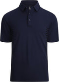 Alex Vando Men's Golf Shirt - Moisture-Wicking Quick-Dry Striped Polo | Comfortable Fit