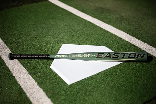 Easton Rebel Slowpitch Softball Bat 34 Inch 28 Oz Loaded Aluminum 12" Barrel Grey/Black - Approved for All Fields