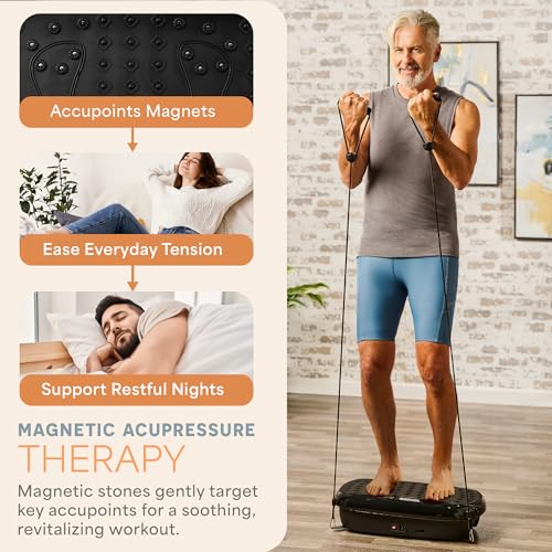Lifepro HexaPlate Vibration Exercise Machine Black Small - Whole Body & Upper Body Workout