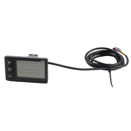 Electric LCD Display, S866 Cycle Computer 24V 36V 48V Electric Scooter Control Panel with Plug for Electric LCD Display Display