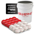 PowerNet Crushers & Weighted Baseballs - Softball Hitting Trainer for Speed Power & Coordination, Set of 24 Balls with Practice Bucket
