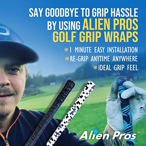 Alien Pros Golf Grip Wrapping Tape 16-Pack Blue Waves Regrip Solution