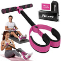 Pink Multifunction Pedal Resistance Band with Handle - 50LBS for Core & Full Body Workout