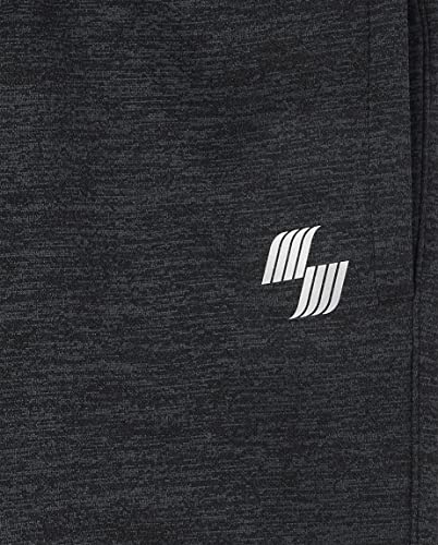 Kids Athletic Performance Pants - Medium Black Blue Heather Gray 3-Pack