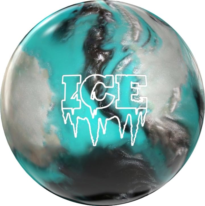 Storm Ice Bowling Ball - 14 Pounds, Teal/Silver/Graphite, Durable Polyester Cover