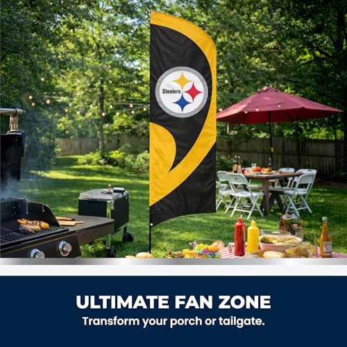 Party Animal Chicago Bears Tall Team Flag - Weather-Resistant Yard Decor
