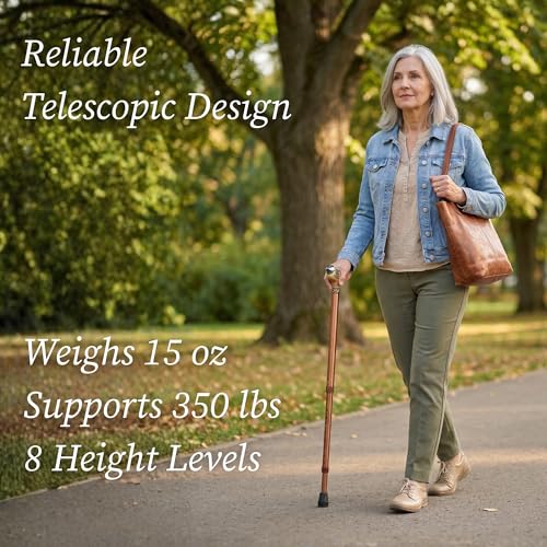 Fashionable Wooden Handle Bird Walking Cane for Women, Adjustable & Supportive