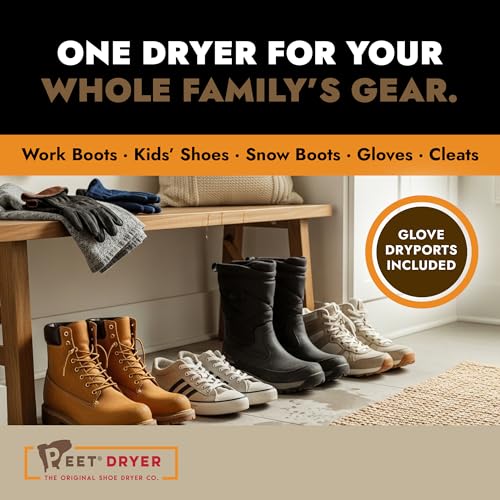 Electric Boot and Glove Dryer with Built-In Glove DryPorts - Safe, Quiet, Fast Drying