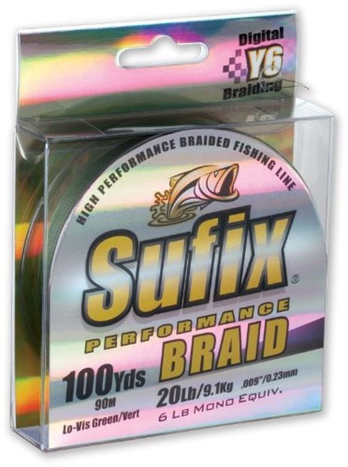 Sufix Performance 100-Yards Spool Size Braid Line (Green, 20-Pound)