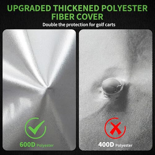 Grey XL 4+2 Passenger Golf Cart Cover for Yamaha EZGO Club Car - All-Weather UV Resistant