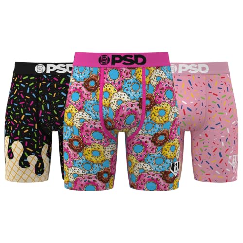 PSD Men's Boxer Briefs Baseball Lifestyle 101 3-Pack Medium - Comfortable Support