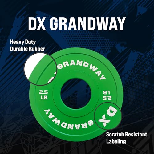 DX Grandway 17.5LB Combo Rubber Bumper Plates - Support Olympic Weightlifting