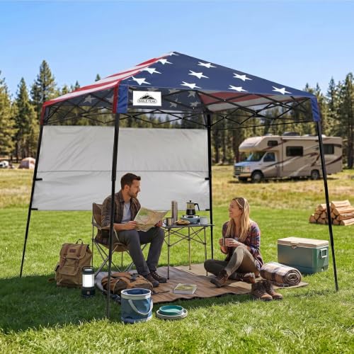 8x8 Pop Up Canopy Tent with Carry Backpack - UV Water Resistant Shade