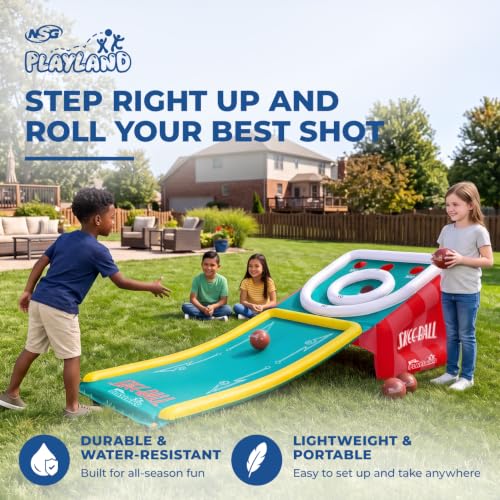 NSG Skee-Ball Inflatable Arcade Game for Kids & Family Backyard Party