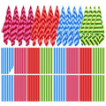 Redbaker Oversized Beach Towels Bulk Set 72x36 Inches Retro Color Vertical Stripe Microfiber Quick Dry for Women Men Adults