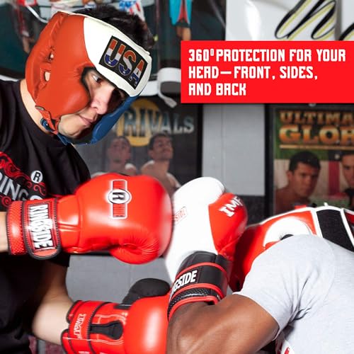 Black Medium Ringside Competition-Like Boxing Headgear with Cheeks