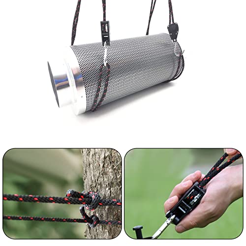 2pcs Adjustable 3/8 Inch Kayak Rope Tie Downs with Metal Hooks - Heavy Duty Straps, 11.8ft Length