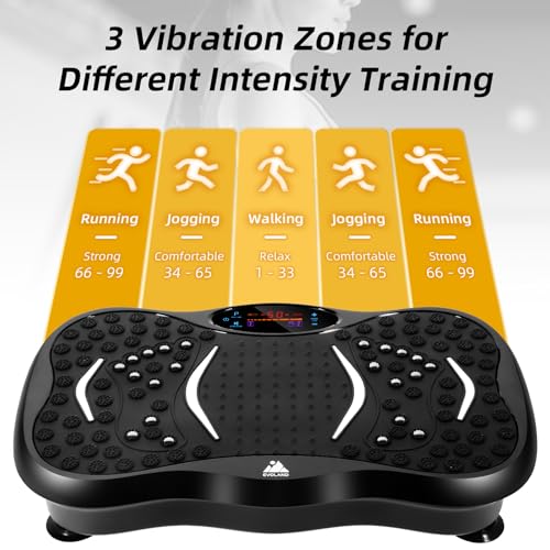 Himaly Low-Noise Full-Body Vibration Exercise Machine - Black, Home Fitness