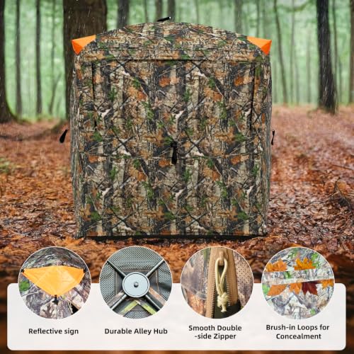 Camouflage Hunting Blind Pop-Up Tent Waterproof 270° Deer Stealth Shelter