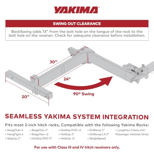 Yakima BackSwing Swing-Away Bike Rack Adapter for 2-Inch Hitch Receivers