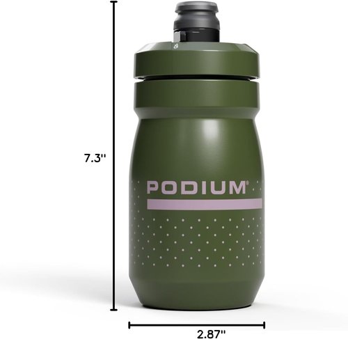 CamelBak Podium Water Bottle 15oz - Lightweight Squeeze Design with High Flow Cap | Deep Fern Color