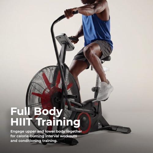 Heavy-Duty Fan Bike for HIIT Cycling Workout - Black