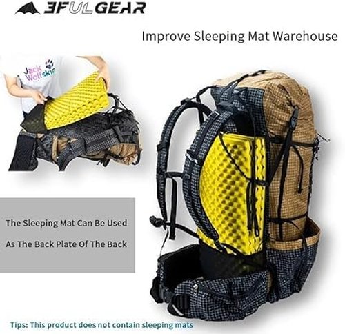 Acqorad 3F UL GEAR QiDian Pro UL 46+10L Backpack Outdoor Climbing Bag Camping Hiking Bags UHMWPE ultralight (beige)