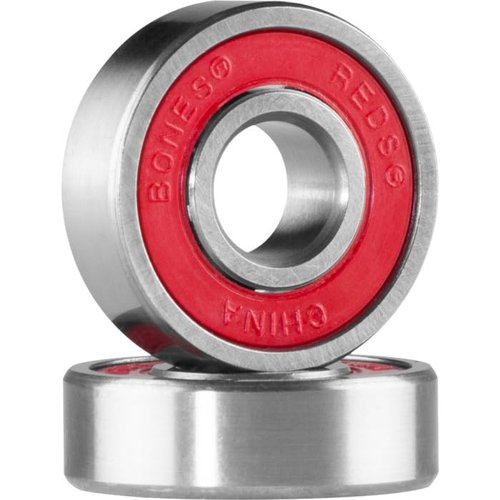 Bones Reds Skateboard, Longboard, and Roller Skate Bearings (8 Pack) Bundled with a Bonus Free SkateHouse Skateboard T-Handle Tool (Model #BSACBR88)