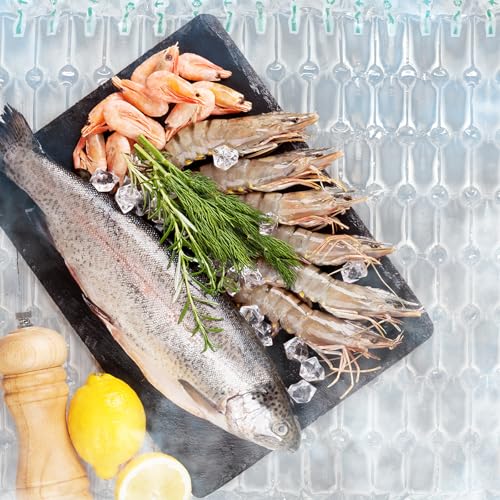 Reusable Ice Mat for Coolers Food Trays Platters - Clear, 4 Pack