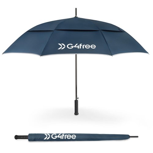 G4Free Strongest Golf Umbrella with Full Carbon Fiber, Well-constructed & Super Lightweight & Windproof Double Vented Mesh Canopy Large 62 Inch Oversized Stick Umbrellas for Rain Sun, Heavy Duty Huge Umbrella, Automatic Open