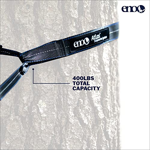 ENO SingleNest Hammock & Atlas Suspension System Bundle - Lightweight Outdoor Camping Gear
