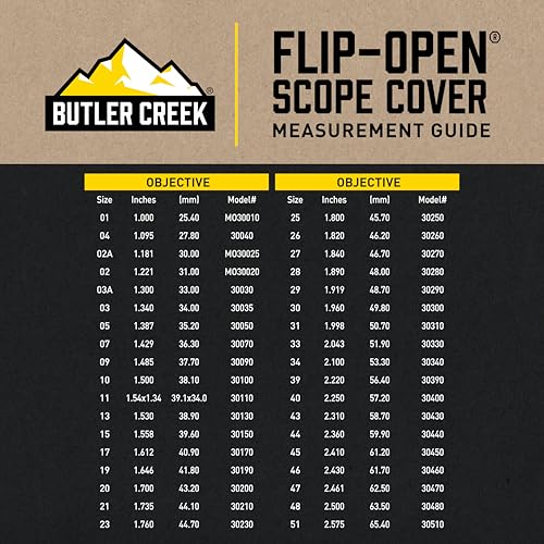 Butler Creek Objective Flip Open Scope Cover - Variation 48