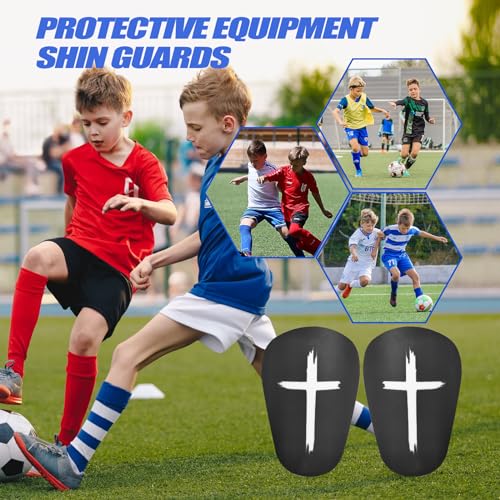 Mini Soccer Shin Guards for Kids Age 4-6 Small White Black Protective Gear