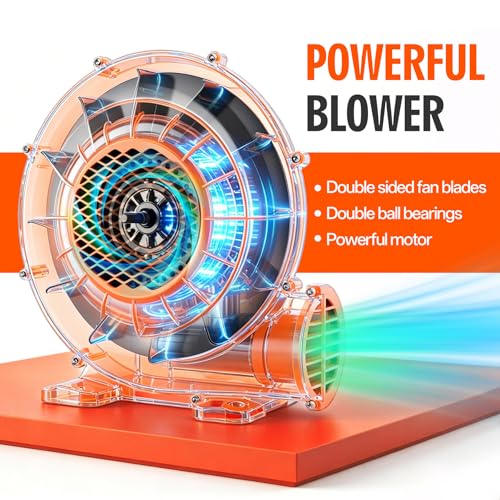 LZLXXLZL 750W Inflatable Air Blower for Bounce Houses Water Slides